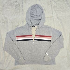 Abercrombie & Fitch Gray Cropped 1/4 Zip